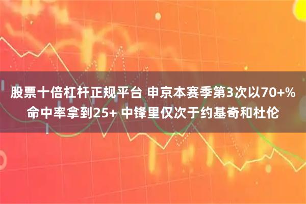 股票十倍杠杆正规平台 申京本赛季第3次以70+%命中率拿到25+ 中锋里仅次于约基奇和杜伦